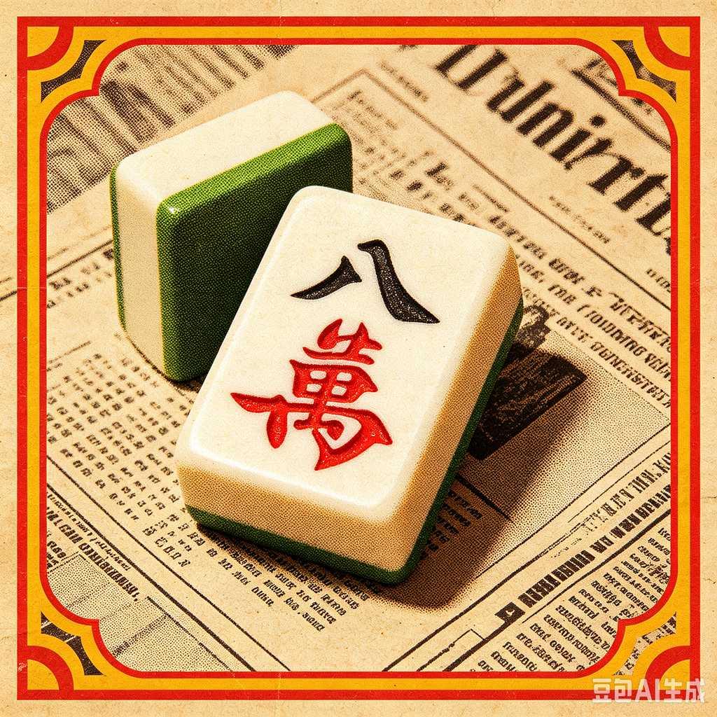 retro vintage mahjong set