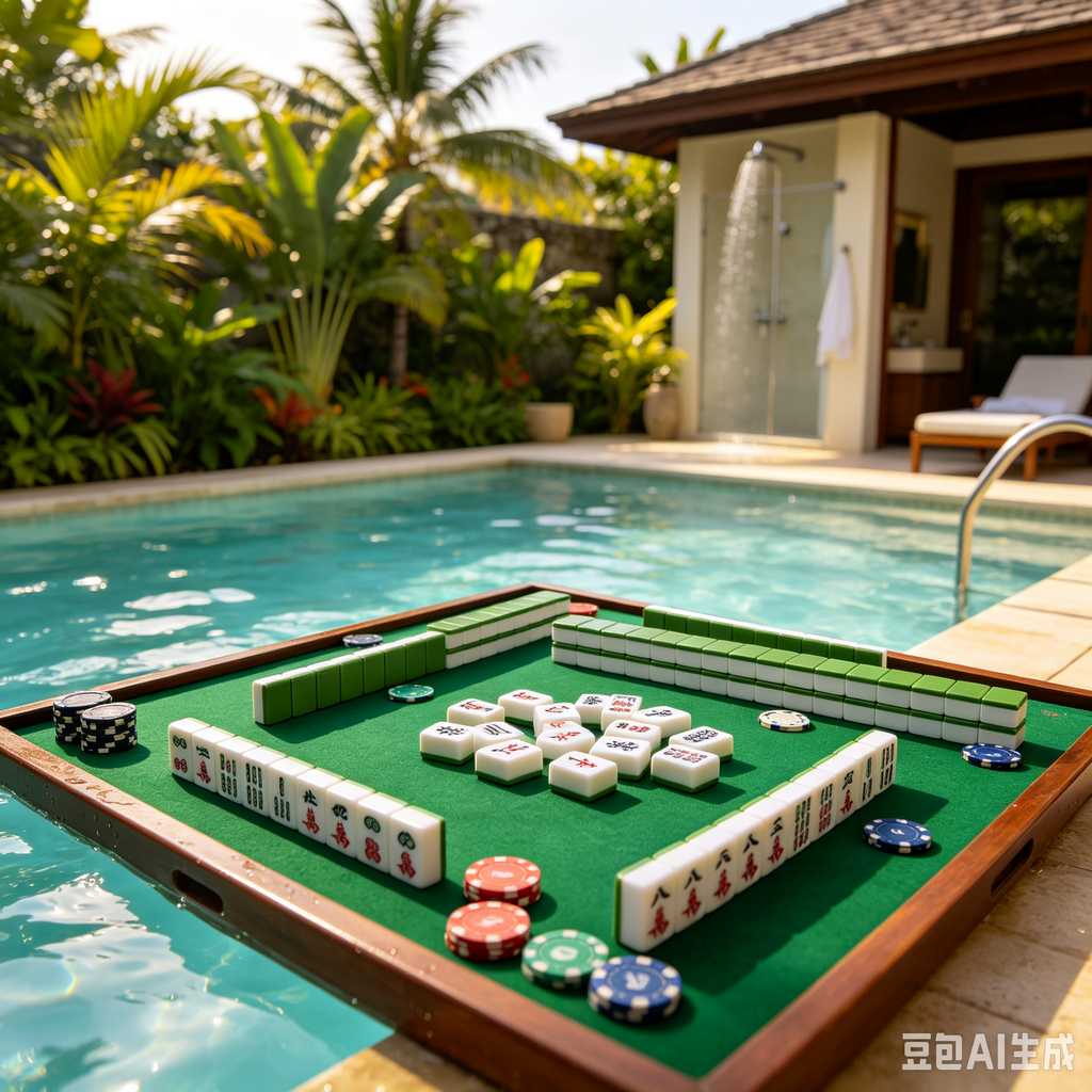 wooden mahjong set